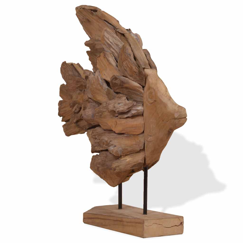 Sculptură pește Teak 40x12x57 cm