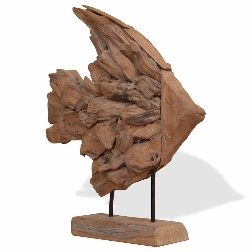 Sculptură pește Teak 40x12x57 cm