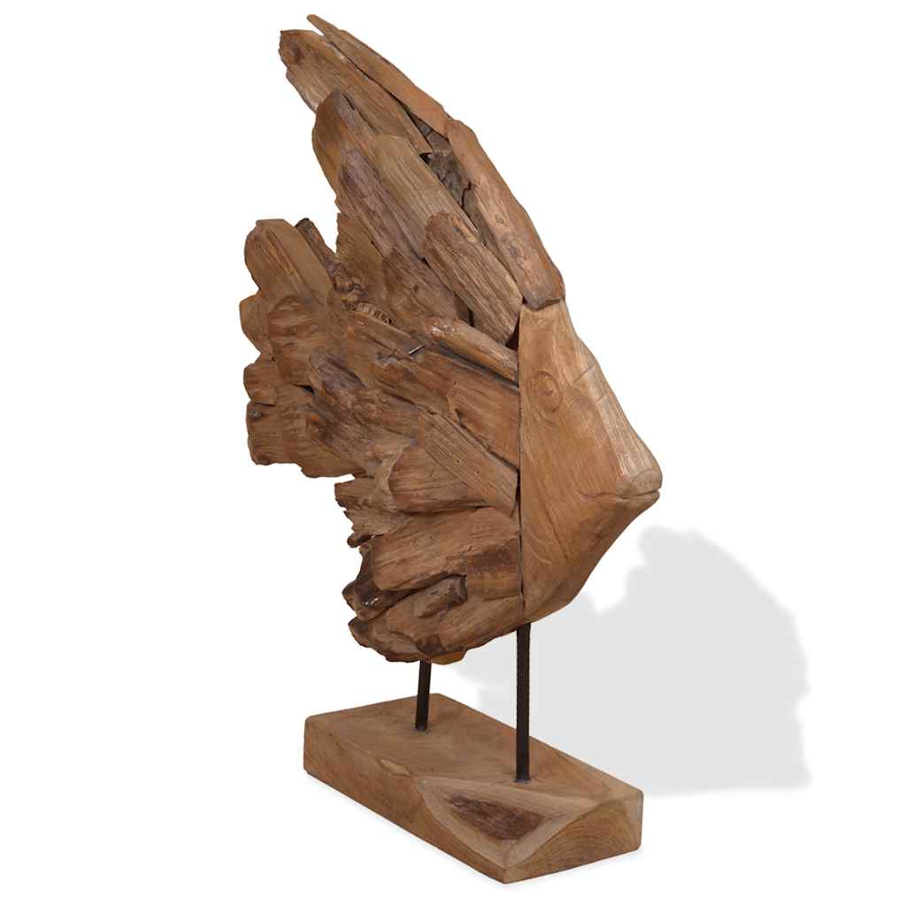 Sculptură pește Teak 40x12x57 cm