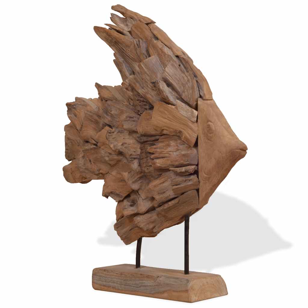 Sculptură pește Teak 40x12x57 cm