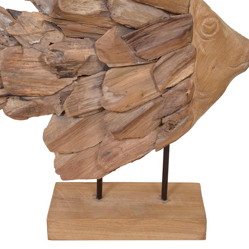 Sculptură pește Teak 40x12x57 cm