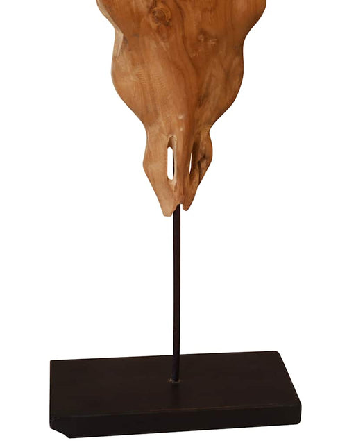 Încărcați imaginea în vizualizatorul Galerie, Sculptură craniu de taur, 66x15x88 cm, tec
