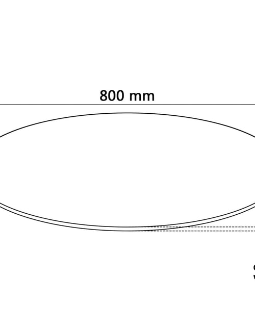 Încărcați imaginea în vizualizatorul Galerie, Blat masă din sticlă securizată, rotund, 800 mm
