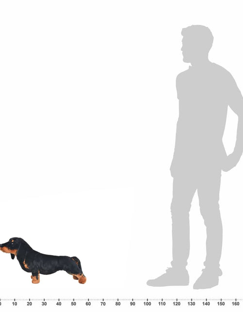Încărcați imaginea în vizualizatorul Galerie, Câine din pluș de jucărie teckel, negru, XXL
