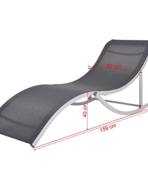 Загрузите изображение в средство просмотра галереи, Șezlonguri de plajă pliabile, 2 buc, aluminiu și textilenă
