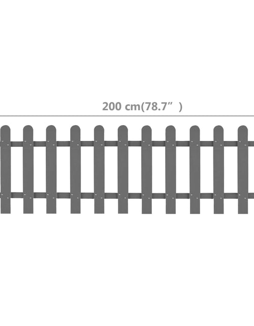 Загрузите изображение в средство просмотра галереи, Gard din șipci, gri, 200 x 60 cm, WPC
