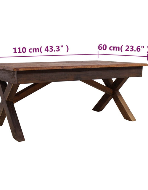 Загрузите изображение в средство просмотра галереи, Măsuță de cafea, 110x60x45 cm, mix lemn masiv reciclat
