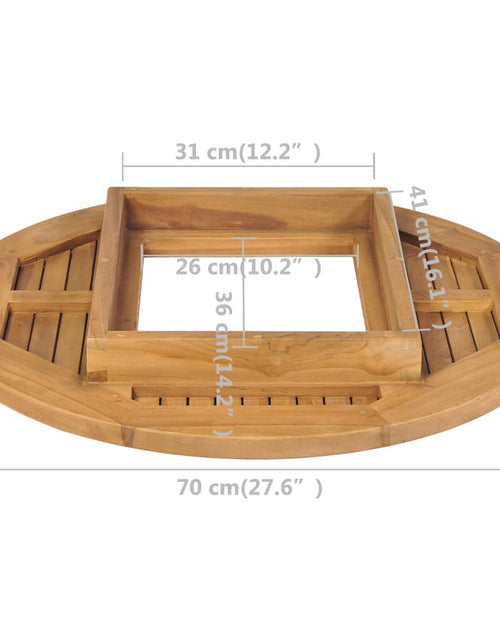 Încărcați imaginea în vizualizatorul Galerie, Blat de masă pentru lada de bere, 70 cm, lemn de tec - Lando
