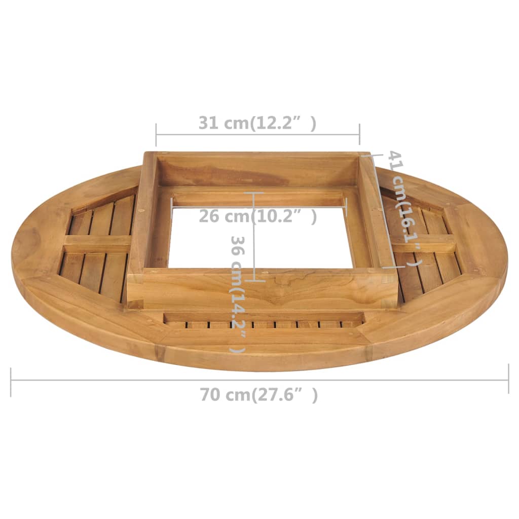 Blat de masă pentru lada de bere, 70 cm, lemn de tec - Lando