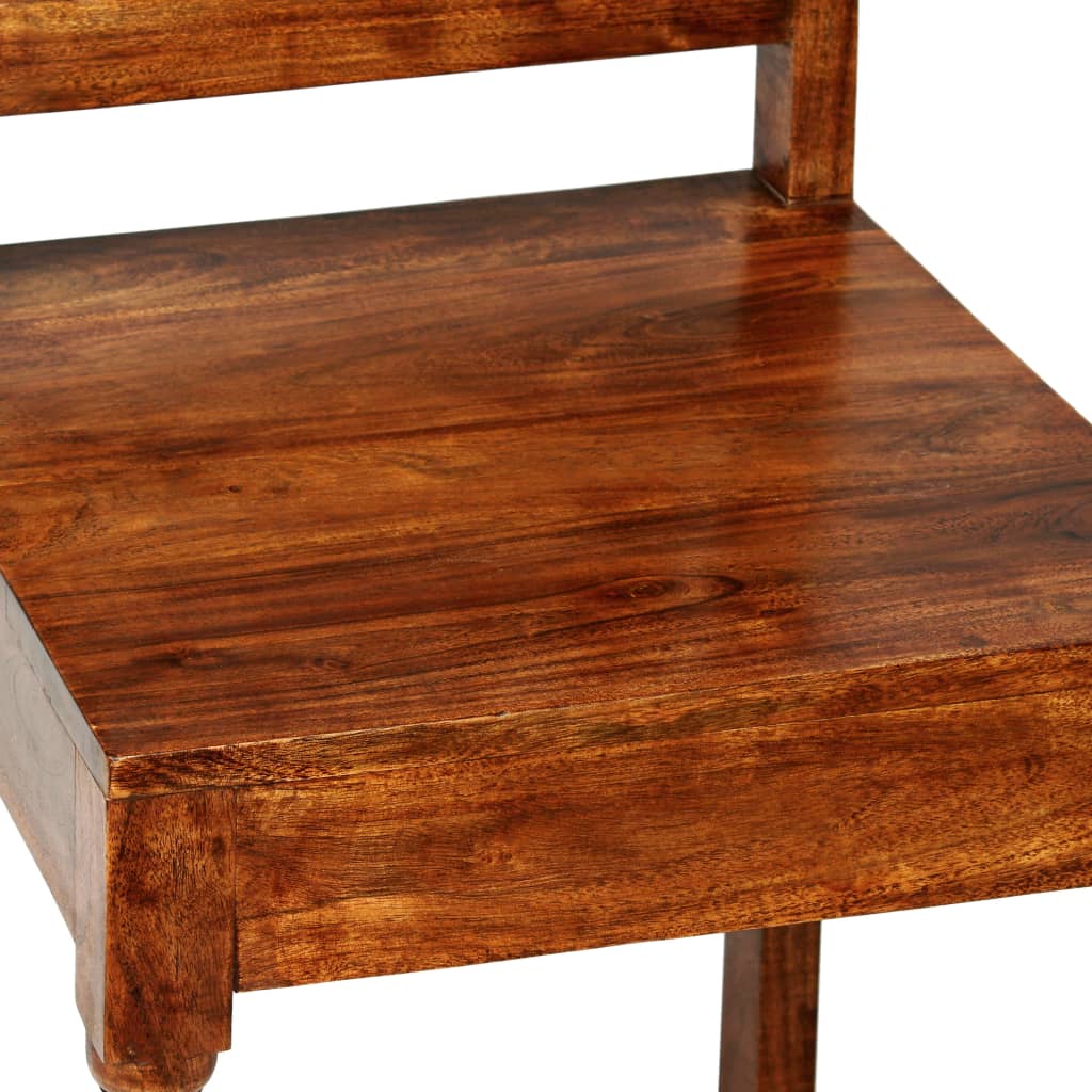 Scaune masă, 2 buc., lemn masiv finisaj culoarea mierii clasic