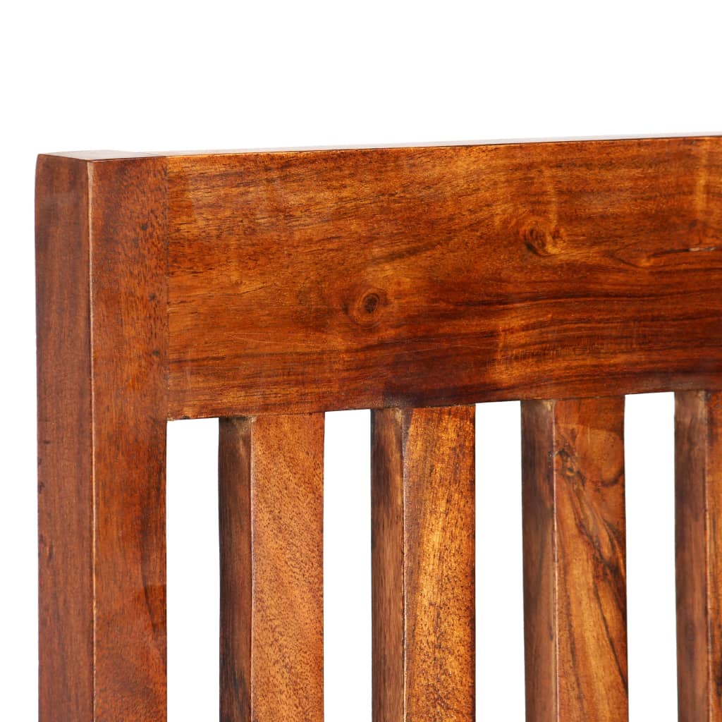 Scaune de masă 2 buc. lemn masiv cu finisaj tip miere, moderne