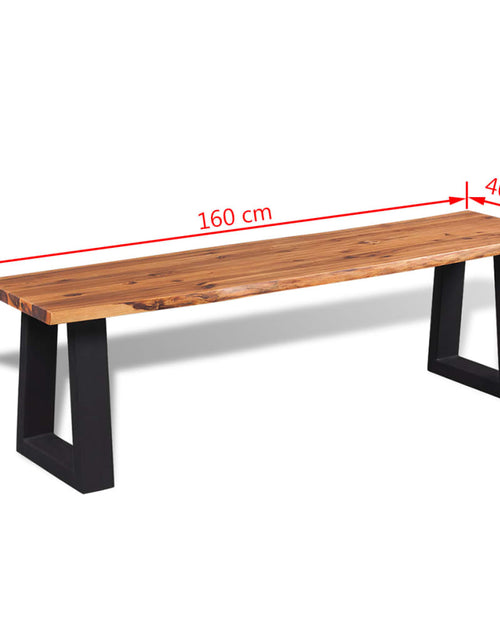 Загрузите изображение в средство просмотра галереи, Bancă din lemn masiv de acacia, 160 cm
