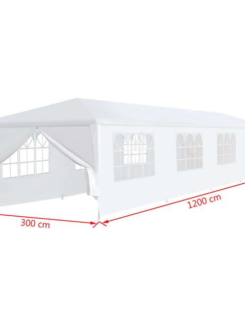 Загрузите изображение в средство просмотра галереи, Cort de grădină, alb, 3 x 12 m
