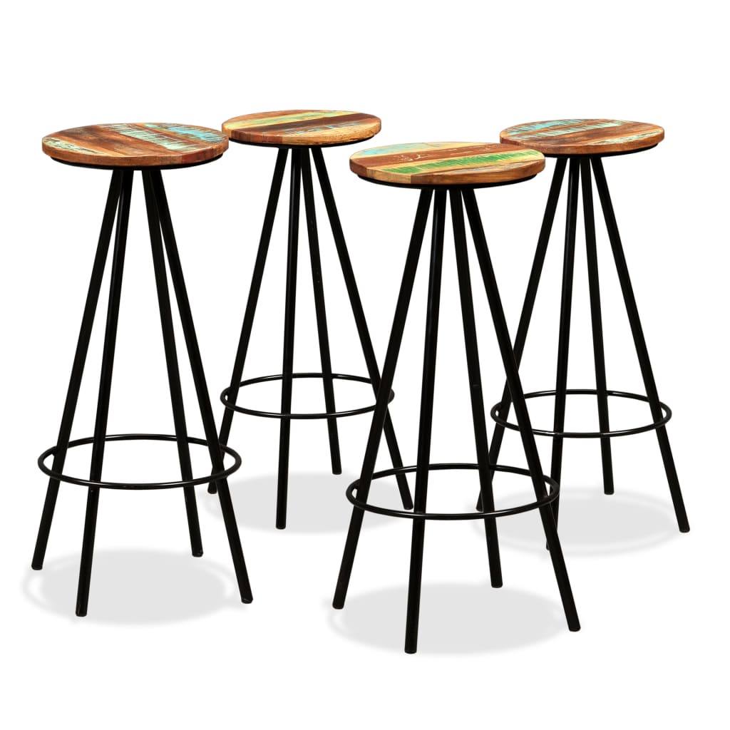 Set mobilier de bar, 5 piese, lemn masiv reciclat