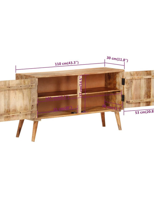 Загрузите изображение в средство просмотра галереи, Servantă din lemn masiv de mango, 110 x 30 x 60 cm
