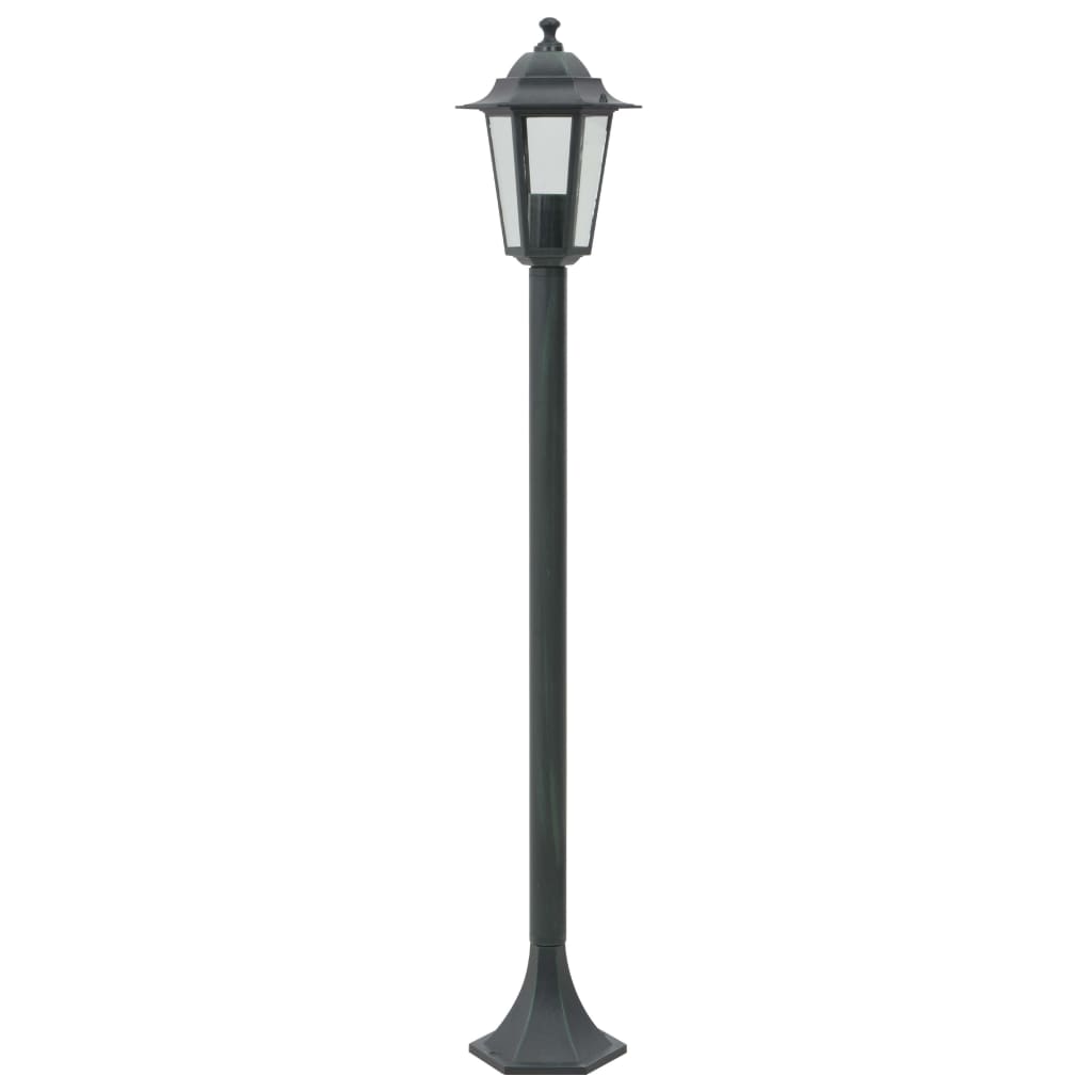 Stâlp iluminare grădină 6 buc. E27 110 cm aluminiu verde închis