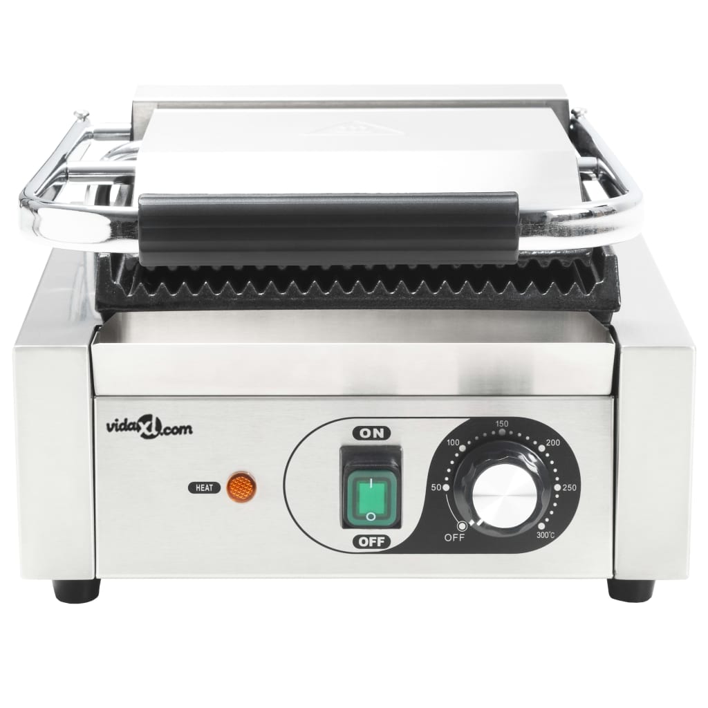 Grill Panini cu striații, 31x30,5x20 cm, inox, 1800 W - Lando