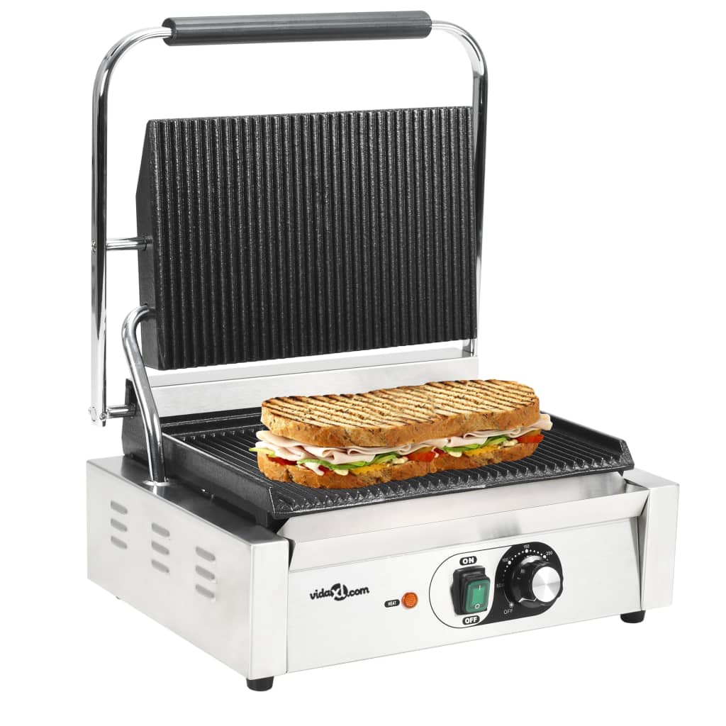 Grill Panini cu striații, 43x30,5x20 cm, 2200 W