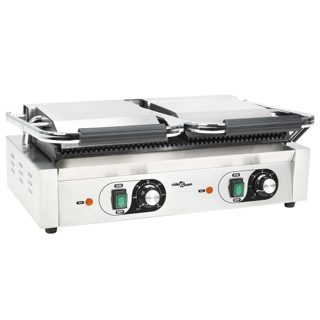 Grill Panini dublu cu striații, 57x30,5x20 cm, 3600 W