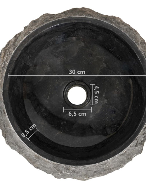 Încărcați imaginea în vizualizatorul Galerie, Chiuvetă, negru, 40 x 12 cm, marmură
