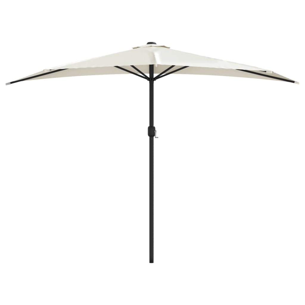 Umbrelă de soare de balcon, tijă aluminiu, nisipiu, 300x155 cm