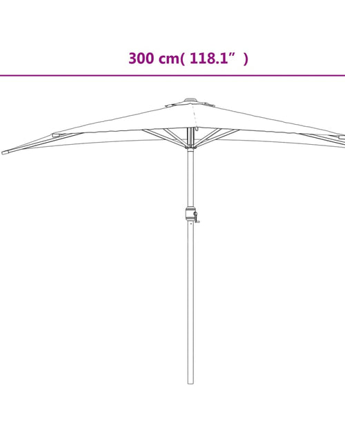 Загрузите изображение в средство просмотра галереи, Umbrelă de soare de balcon, tijă aluminiu, nisipiu, 300x155 cm
