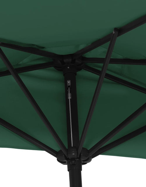 Загрузите изображение в средство просмотра галереи, Umbrelă de soare de balcon, tijă aluminiu, verde, 300x155 cm
