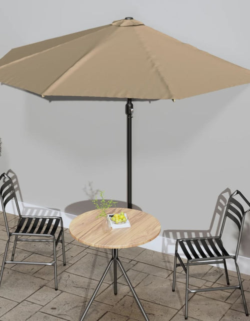 Încărcați imaginea în vizualizatorul Galerie, Umbrelă de soare de balcon, tijă aluminiu, gri taupe 300x155 cm
