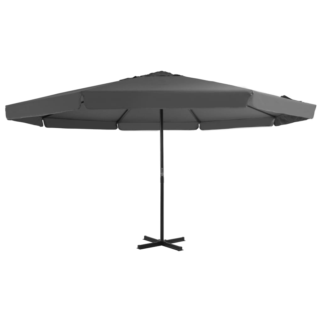 Umbrelă de soare cu stâlp aluminiu, antracit, 500 cm