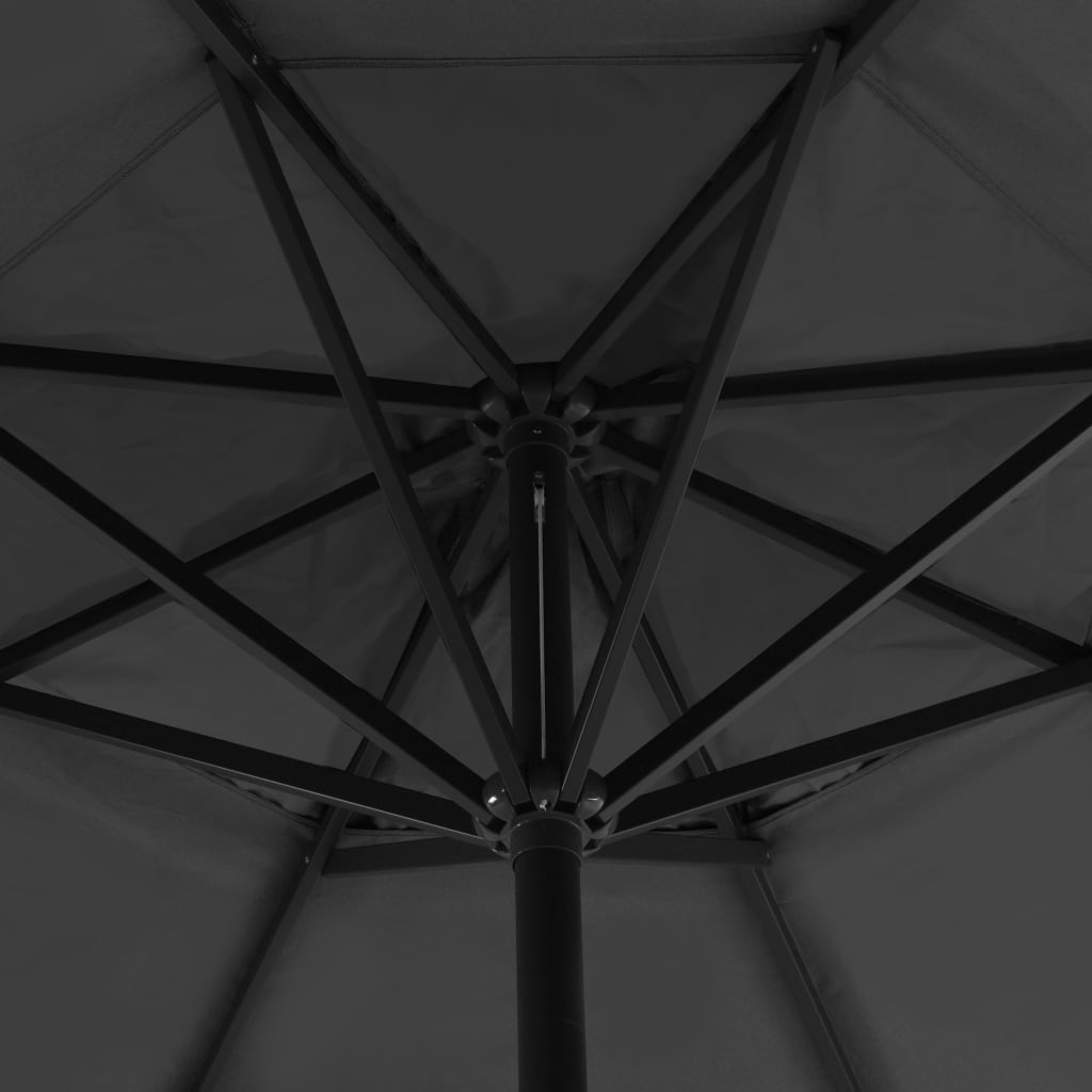 Umbrelă de soare cu stâlp aluminiu, antracit, 500 cm