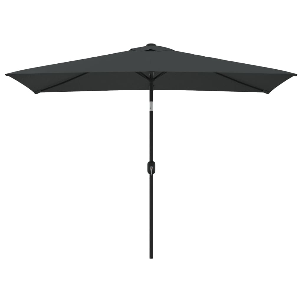 Umbrelă de soare exterior, stâlp metal, antracit, 300 x 200 cm