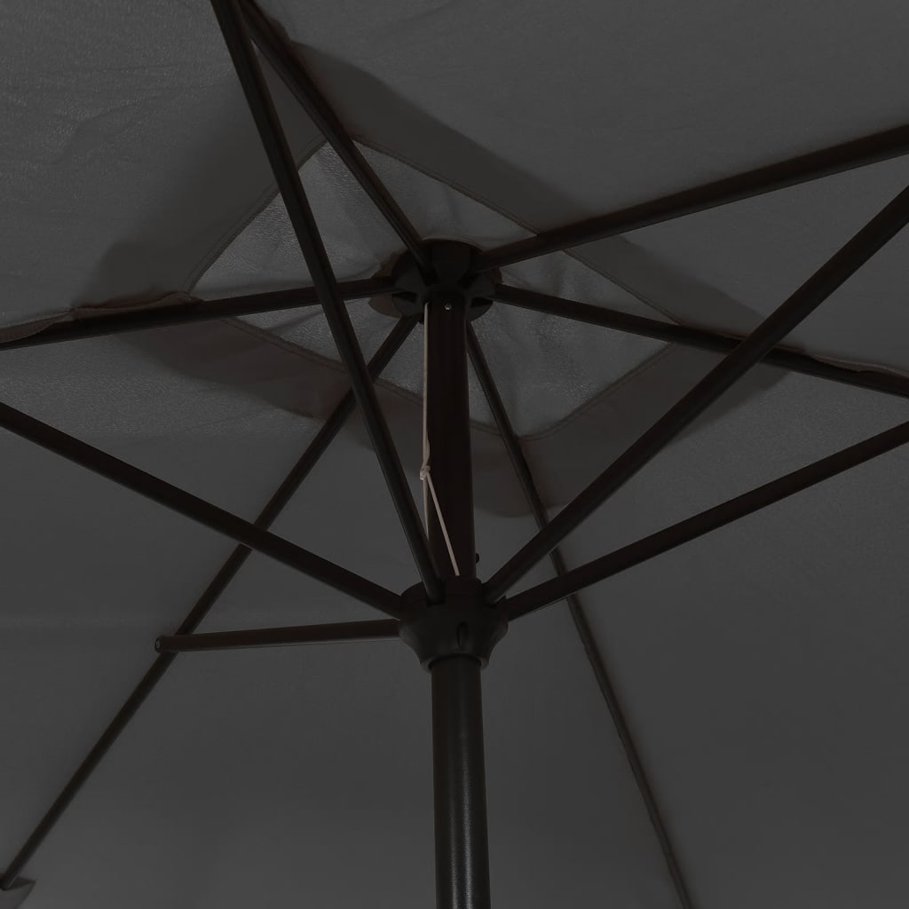 Umbrelă de soare exterior, stâlp metal, antracit, 300 x 200 cm