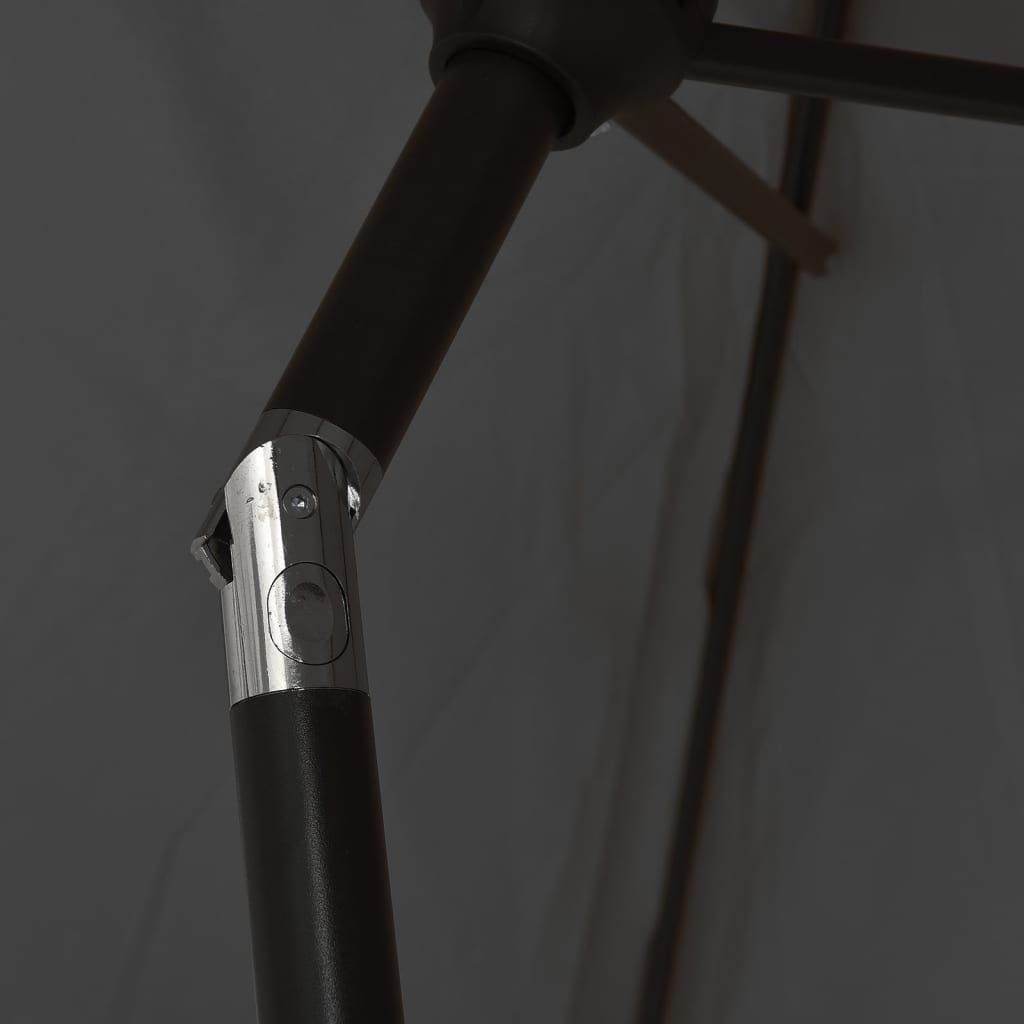 Umbrelă de soare exterior, stâlp metal, antracit, 300 x 200 cm
