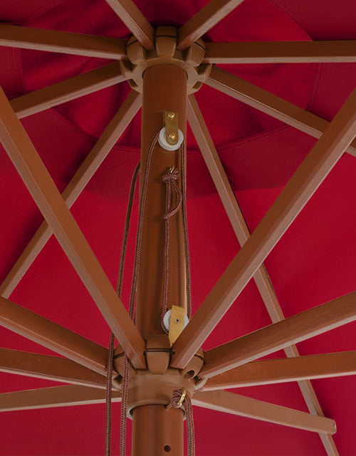 Загрузите изображение в средство просмотра галереи, Umbrelă de soare de exterior cu stâlp din lemn, vișiniu, 350 cm

