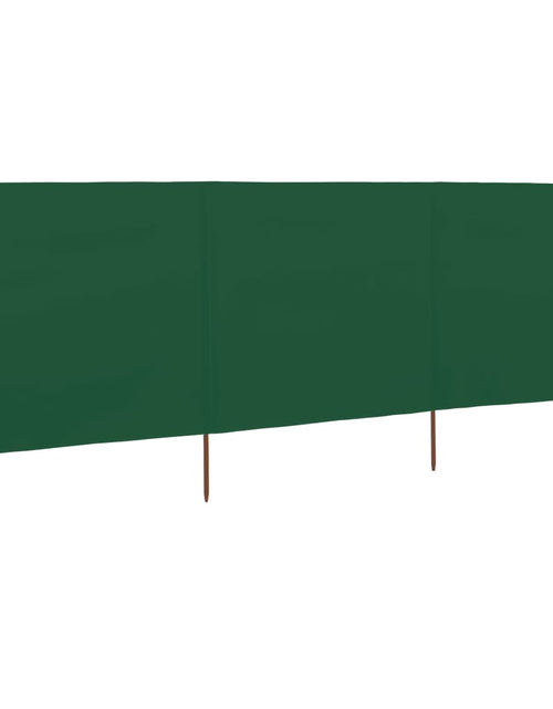 Загрузите изображение в средство просмотра галереи, Paravan anti-vânt cu 3 panouri, verde, 400x120 cm, textil
