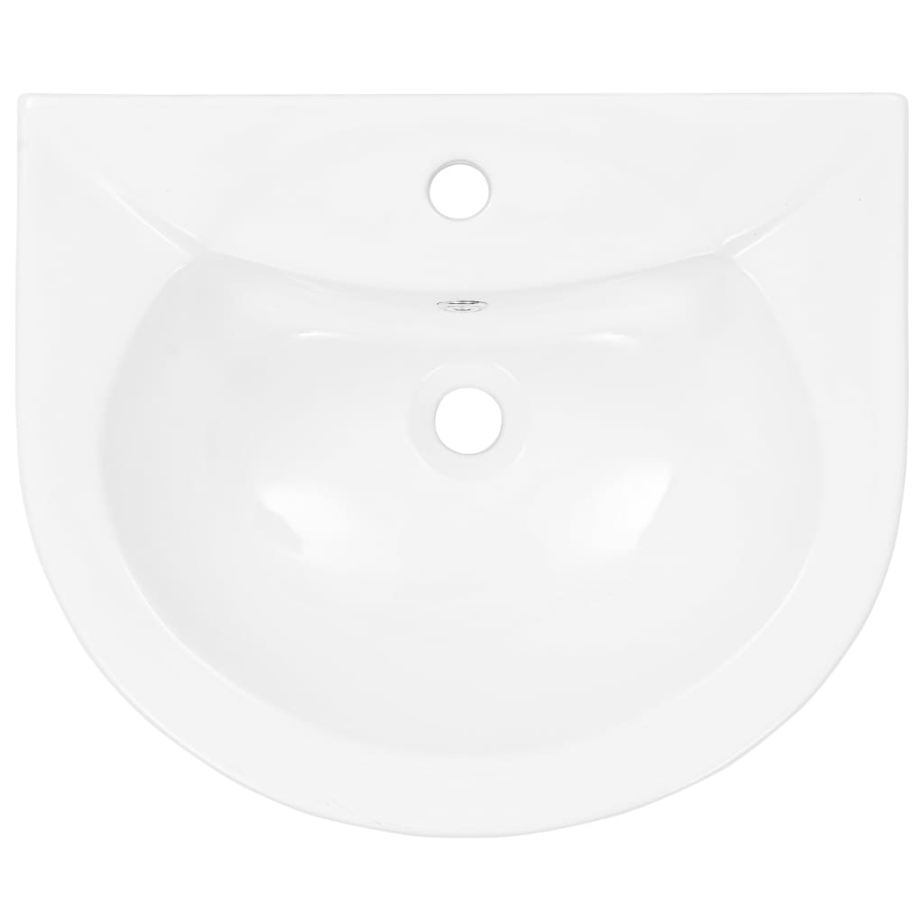 Chiuvetă de baie cu piedestal, alb, 520x440x190 mm, ceramică