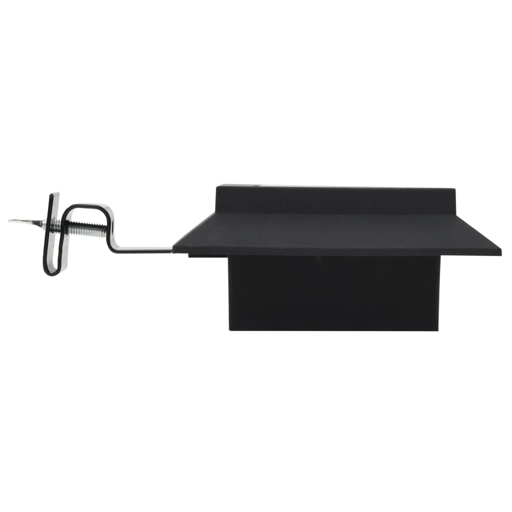 Lămpi solare de exterior cu LED, 6 buc, negru, 12 cm, pătrat