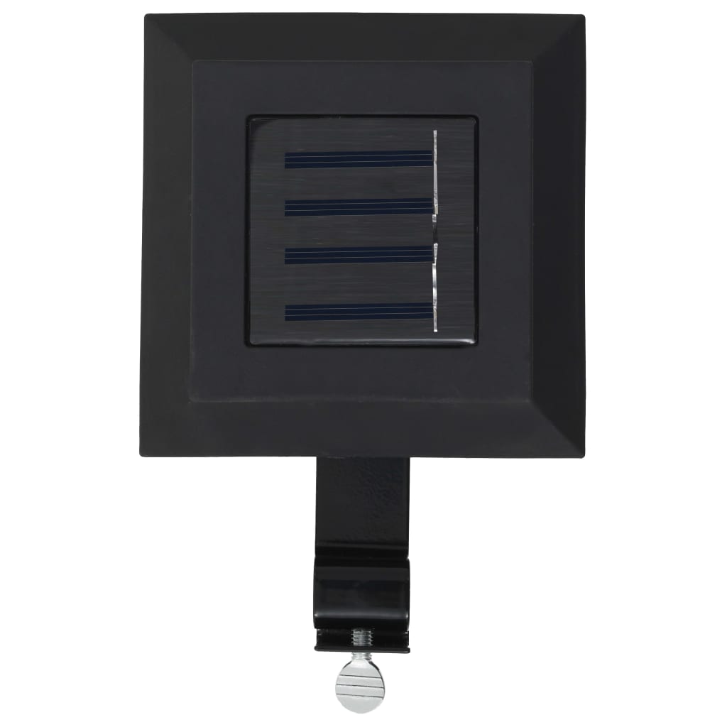 Lămpi solare de exterior cu LED, 6 buc, negru, 12 cm, pătrat