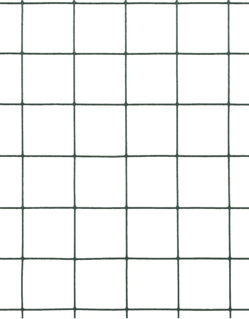 Загрузите изображение в средство просмотра галереи, Plasă de sârmă găini, verde, 10 x 0,5 m, oțel cu înveliș PVC - Lando
