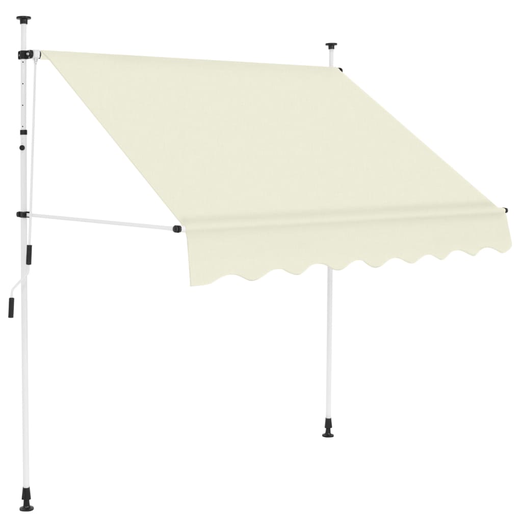 Copertină retractabilă manual, crem, 150 cm