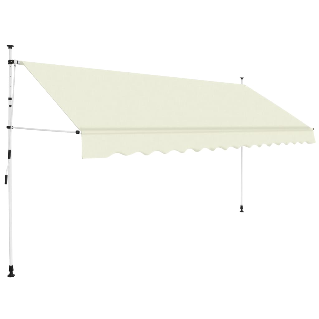 Copertină retractabilă manual, crem, 350 cm