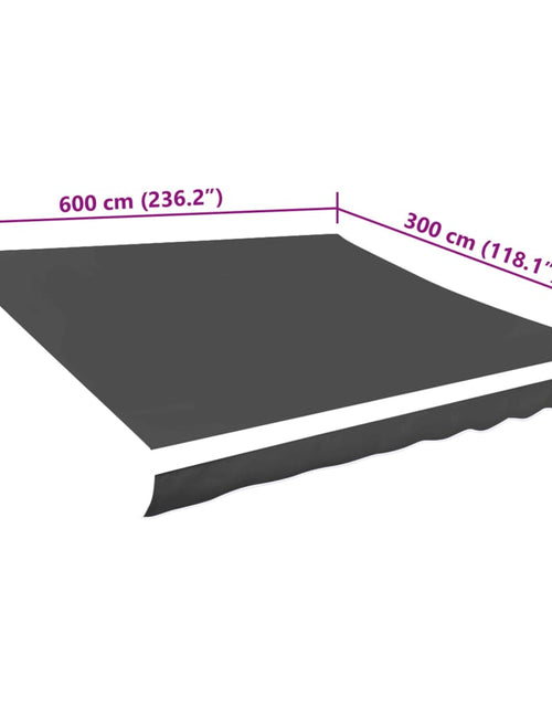 Загрузите изображение в средство просмотра галереи, Pânză de copertină, antracit, 600 x 300 cm
