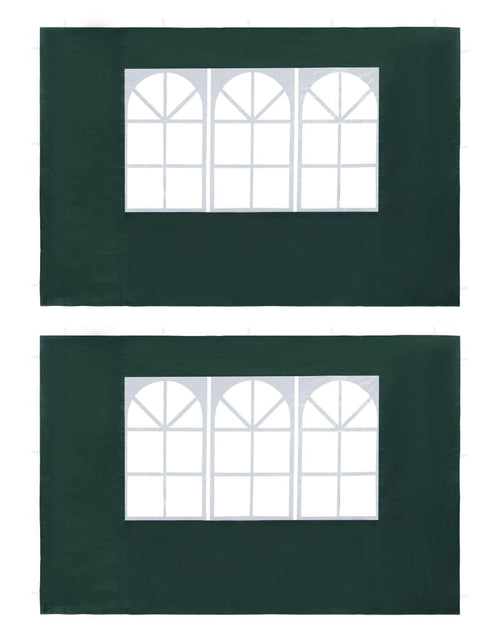 Încărcați imaginea în vizualizatorul Galerie, Perete lateral cort petrecere, 2 buc, verde, PE, cu fereastră - Lando
