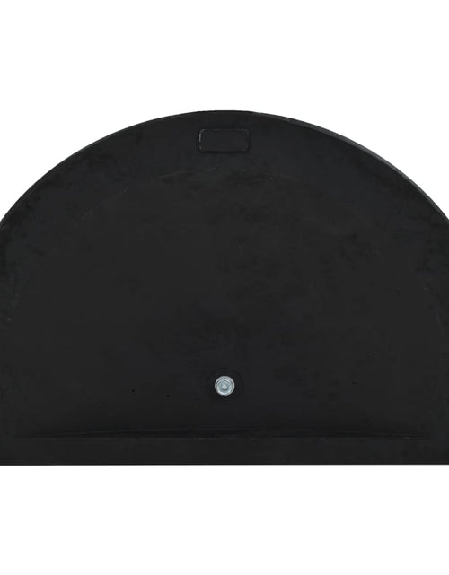 Încărcați imaginea în vizualizatorul Galerie, Suport umbrelă de soare, negru, 15 kg, polirășină, semi-rotund
