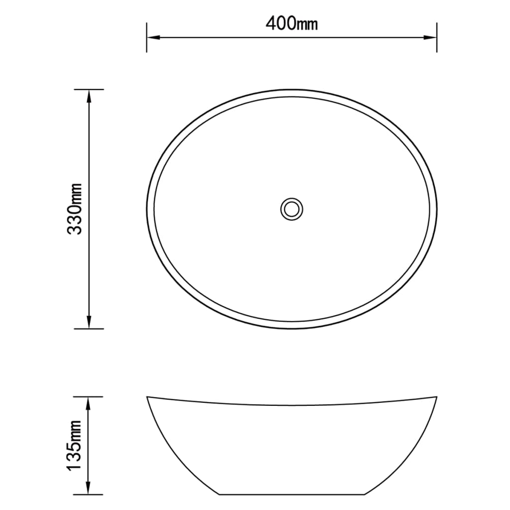 Chiuvetă de baie cu robinet mixer, ceramică, oval, alb