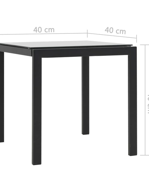 Загрузите изображение в средство просмотра галереи, Șezlonguri de plajă cu masă 2 buc. negru poliratan &amp; textilenă
