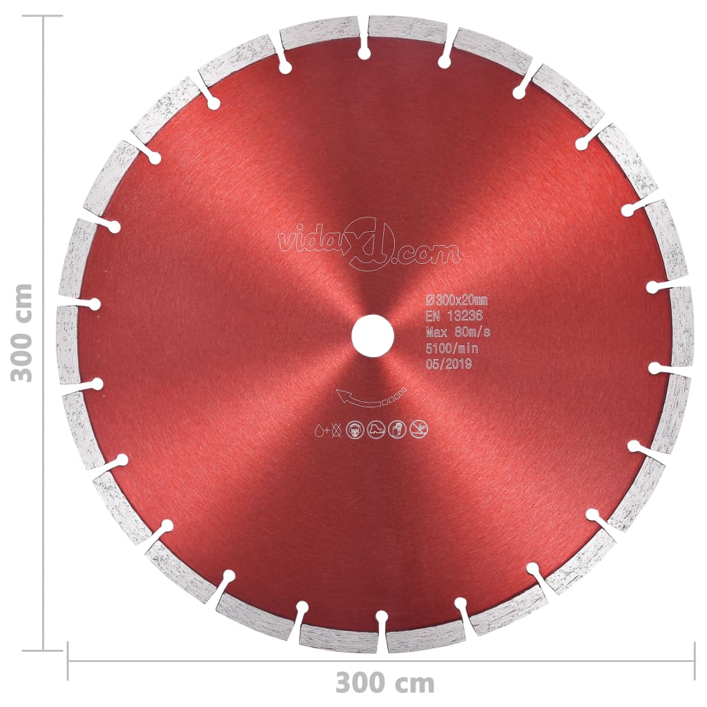 Disc diamantat de tăiere, oțel, 300 mm - Lando