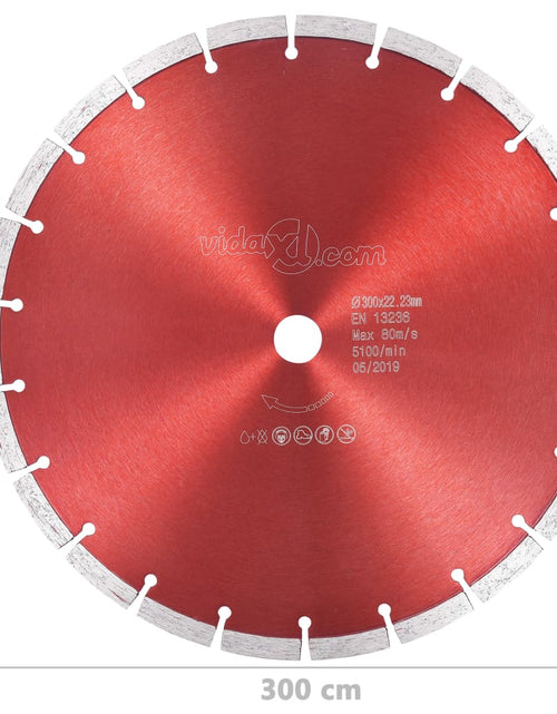 Загрузите изображение в средство просмотра галереи, Disc diamantat de tăiere, oțel, 300 mm
