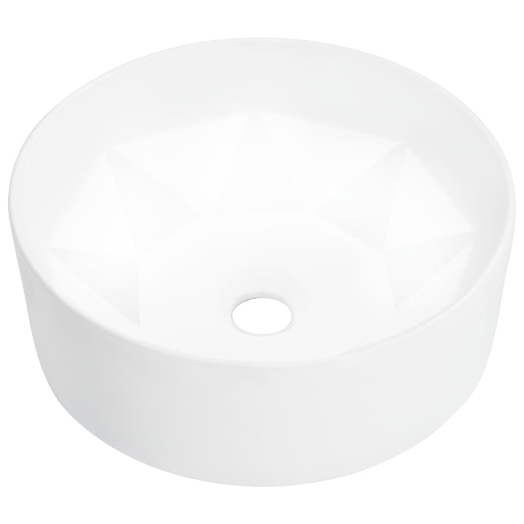 Chiuvetă de baie, alb, 36 x 14 cm, ceramică - Lando