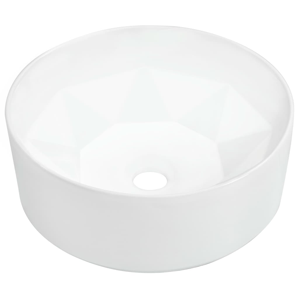 Chiuvetă de baie, alb, 36 x 14 cm, ceramică - Lando